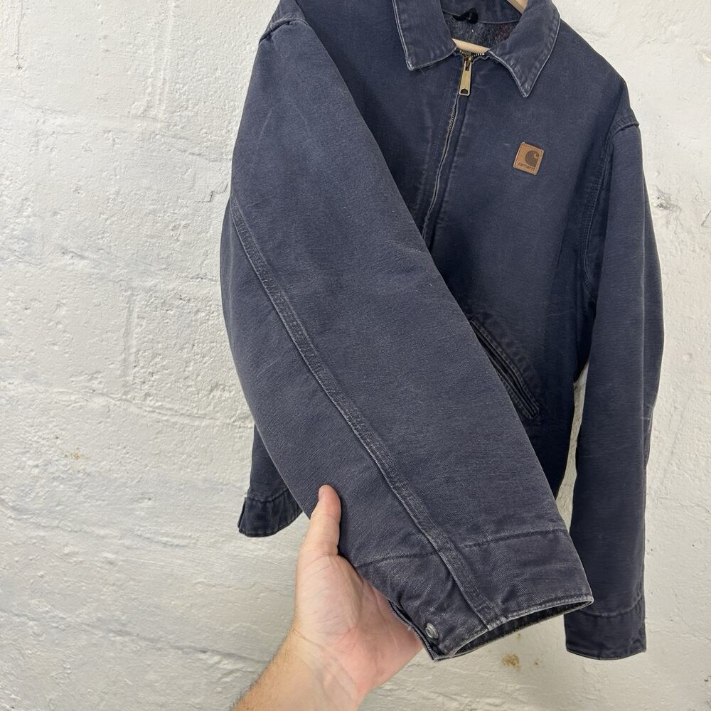 Vintage Carhartt Blanket-Lined Detroit Jacket “Petrol Blue” J204 PTB - Picture 9 of 15